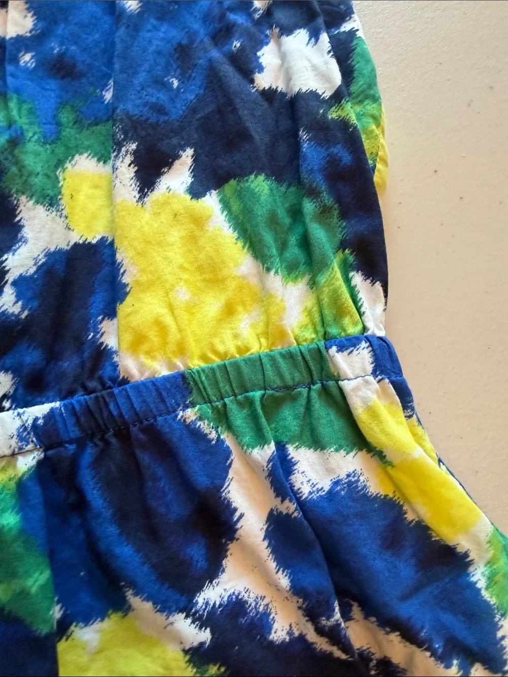 GAP Girls Floral Sleeveless Dress in Blue, Green & Yellow